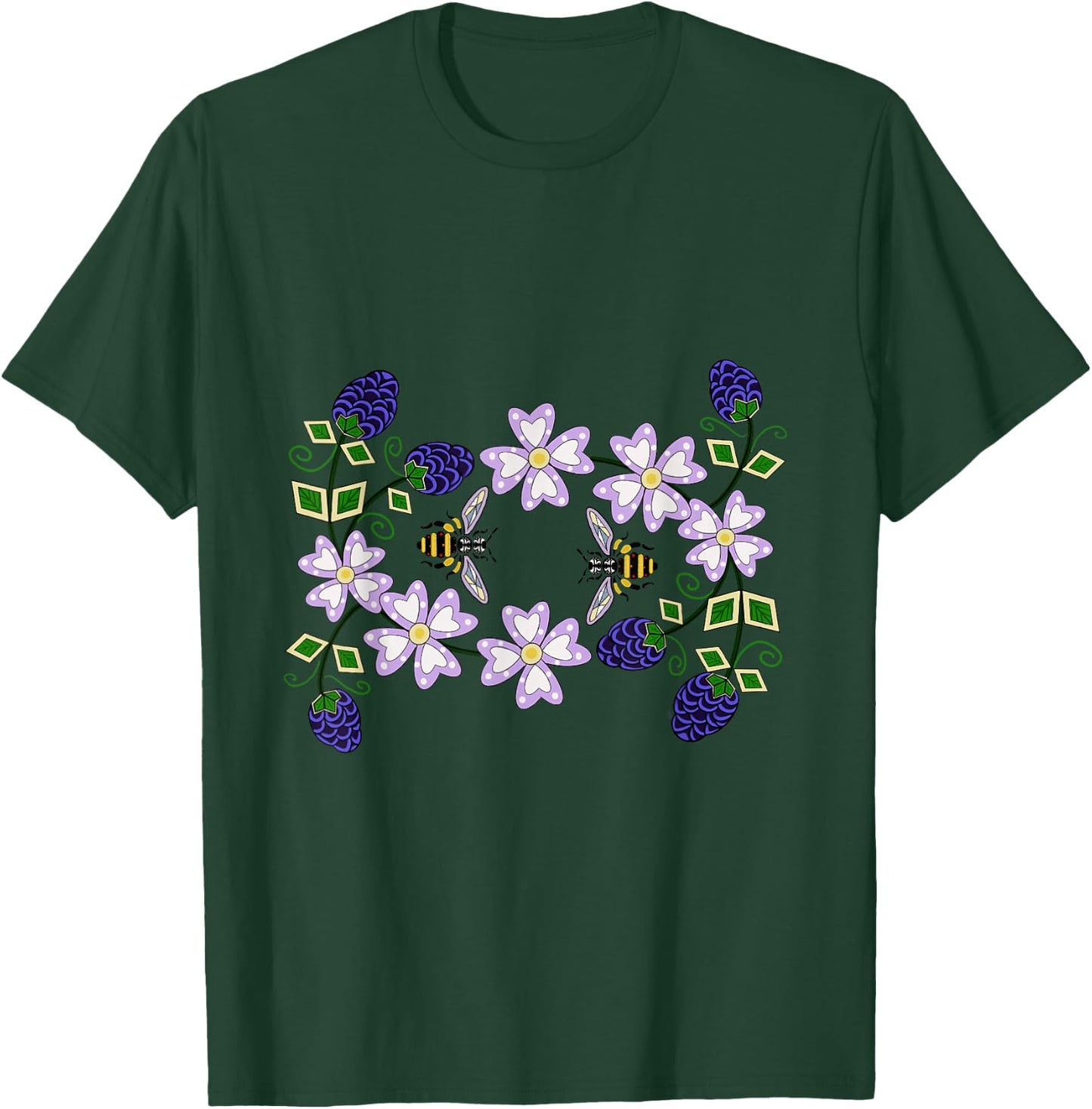 Bees & Berries Walking in Balance T-Shirt - T-Shirt | Forest