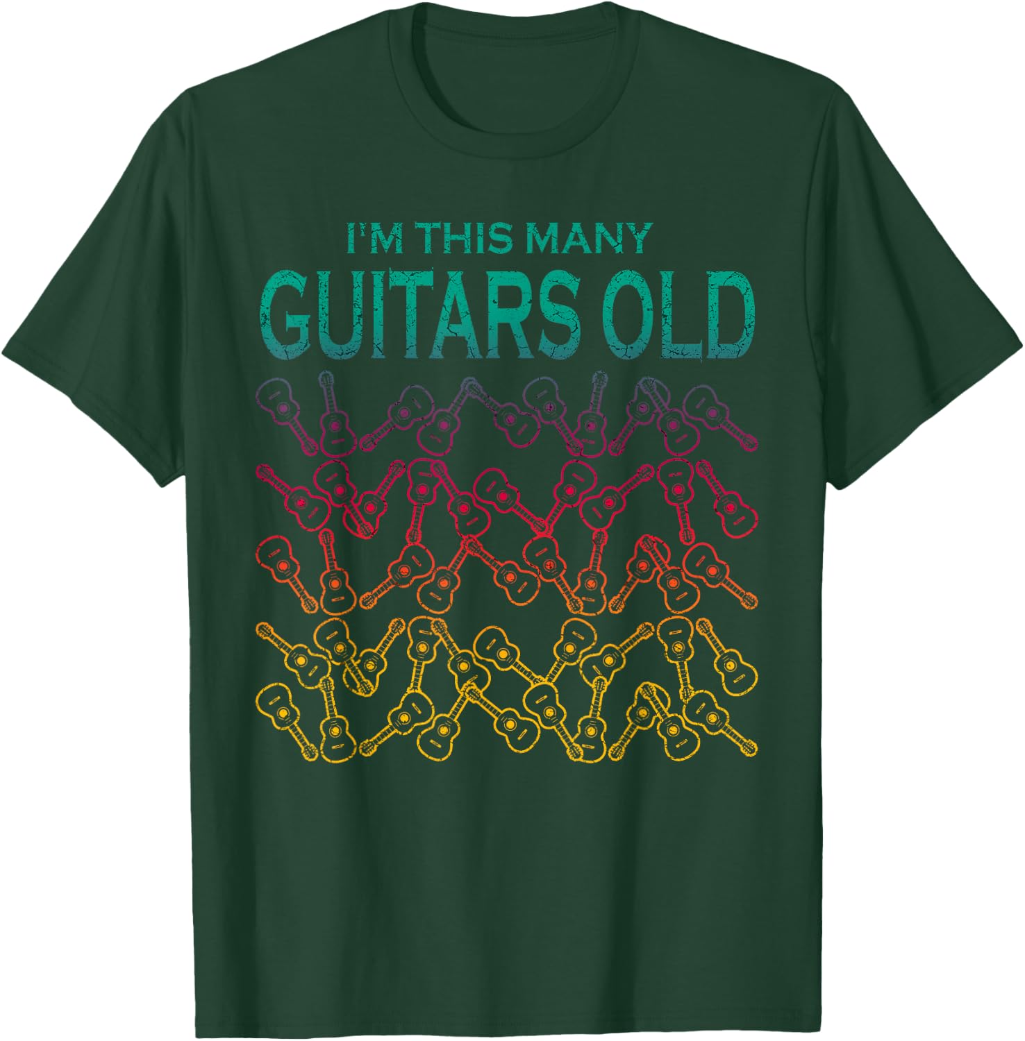 Funny 50 Year Guitar Player Musician 50th Birthday T-Shirt - T-Shirt | Forest