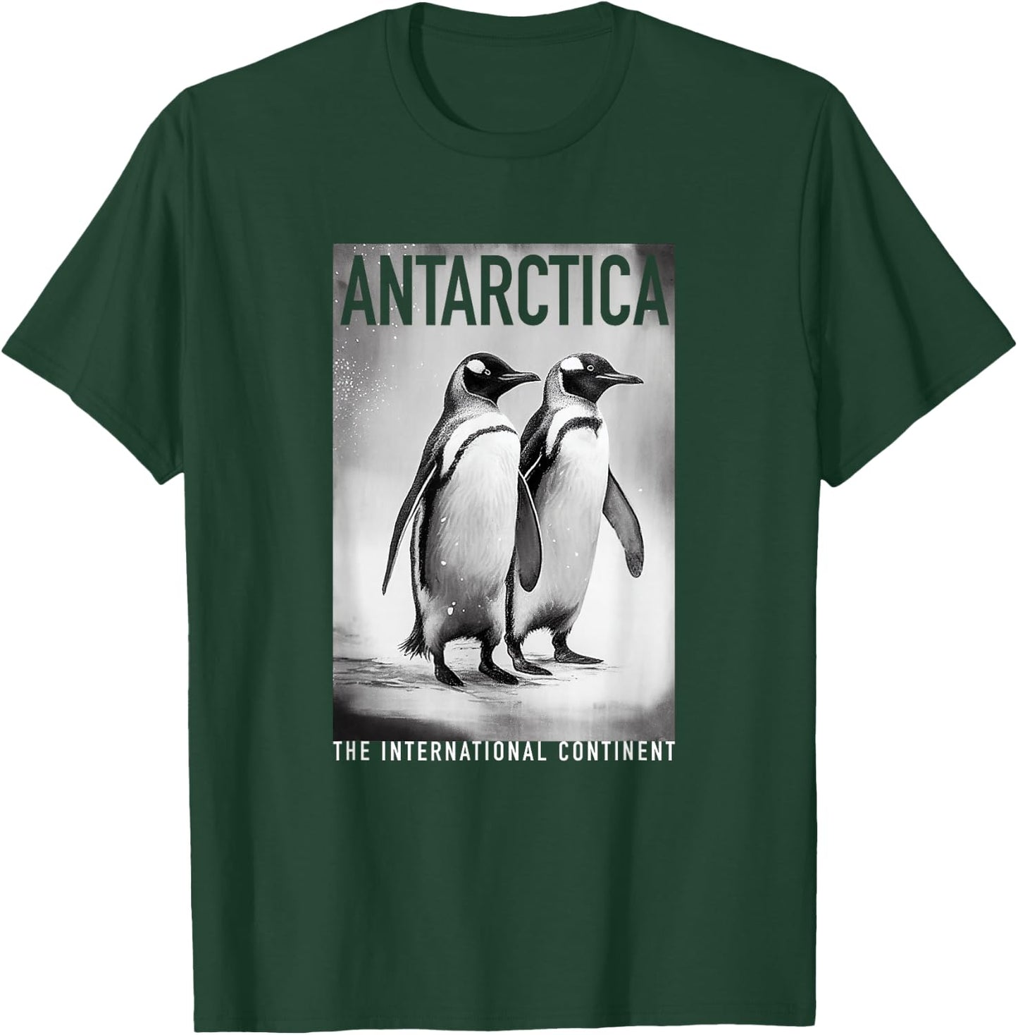 Antarctica Penguins Women Apparel & Decor -Kids Penguin Themed Black Small T-Shirt - T-Shirt | Forest