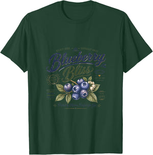Blueberry Bliss Wildly Good Farm Fresh Vintage Retro Berry T-Shirt - T-Shirt | Forest
