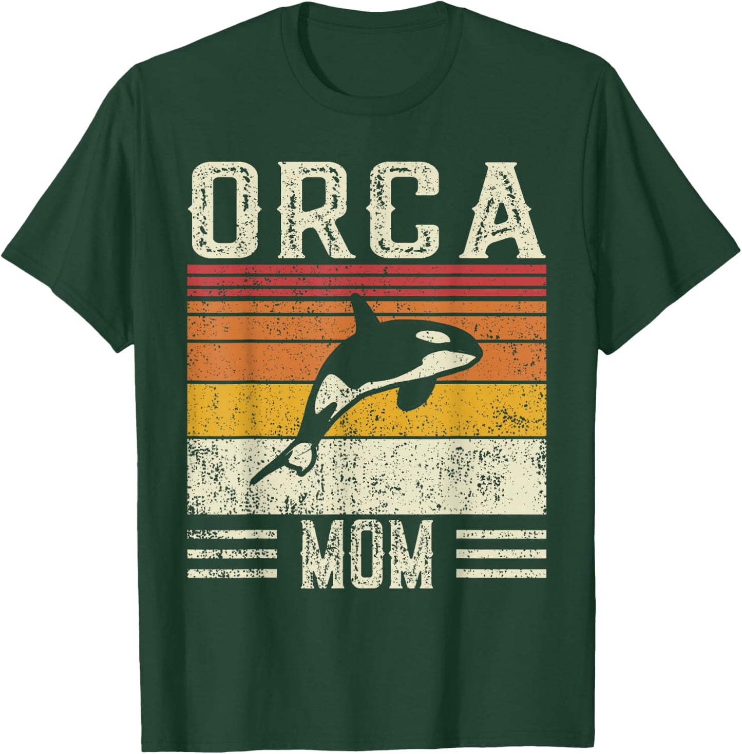 Best Orca Mom Women - Vintage Orca T-Shirt - T-Shirt | Forest
