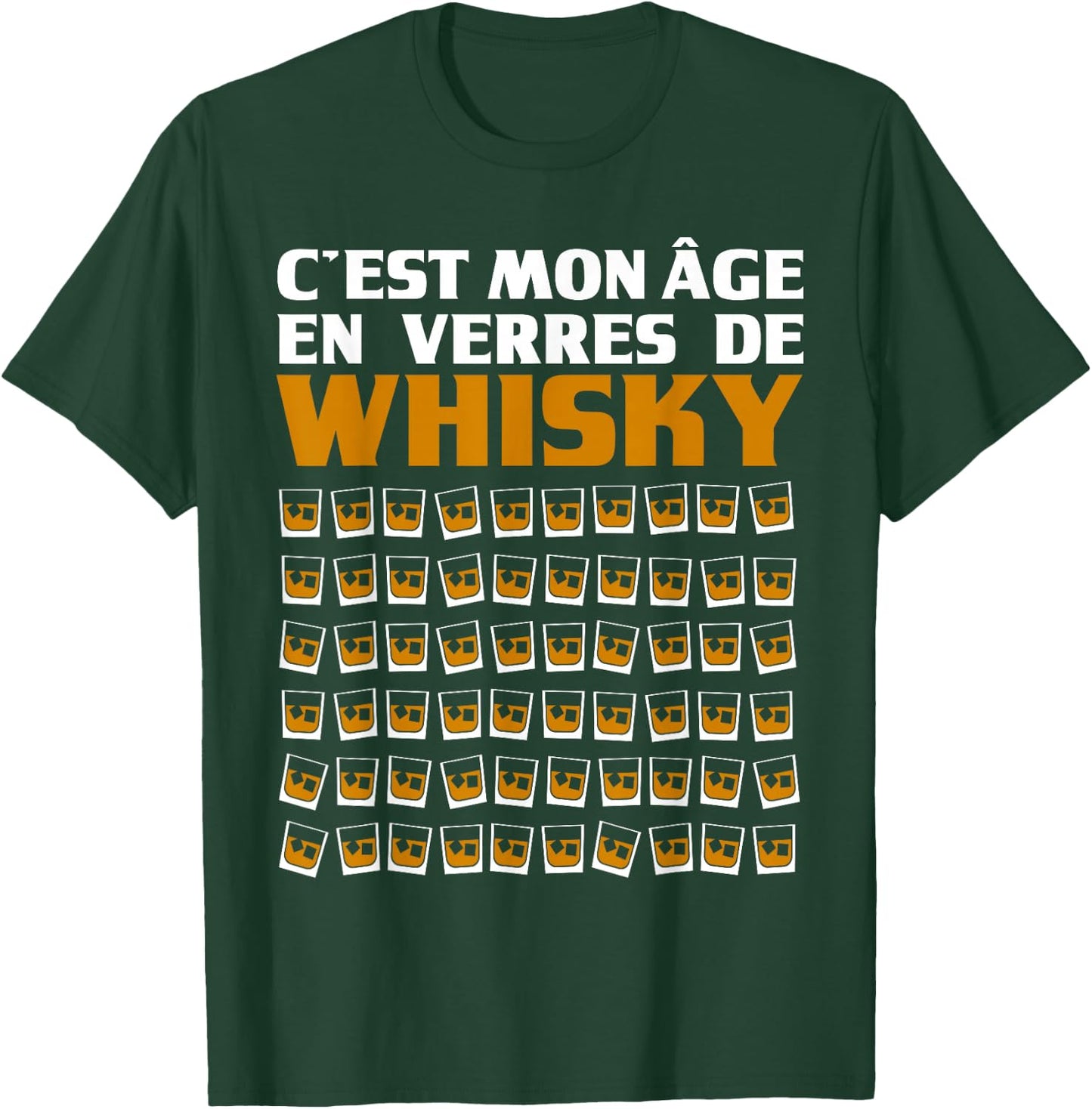 Vintage It's My Age in Glasses Whisky 60 Years Birthday T-Shirt - T-Shirt | Forest