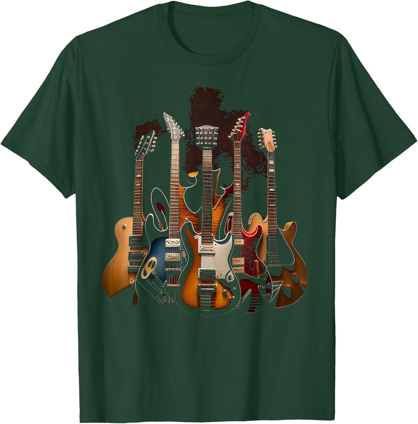 Gitarren Musiker Gitarristen T-Shirt - T-Shirt | Forest
