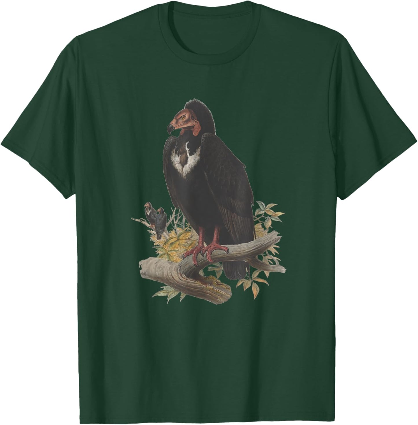 Vintage Vulture Scientific Drawing Shirt - Turkey Red-Headed T-Shirt - T-Shirt | Forest