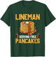 Football Lineman Serving Pancakes Daily Offensive Lineman T-Shirt - T-Shirt | Forest