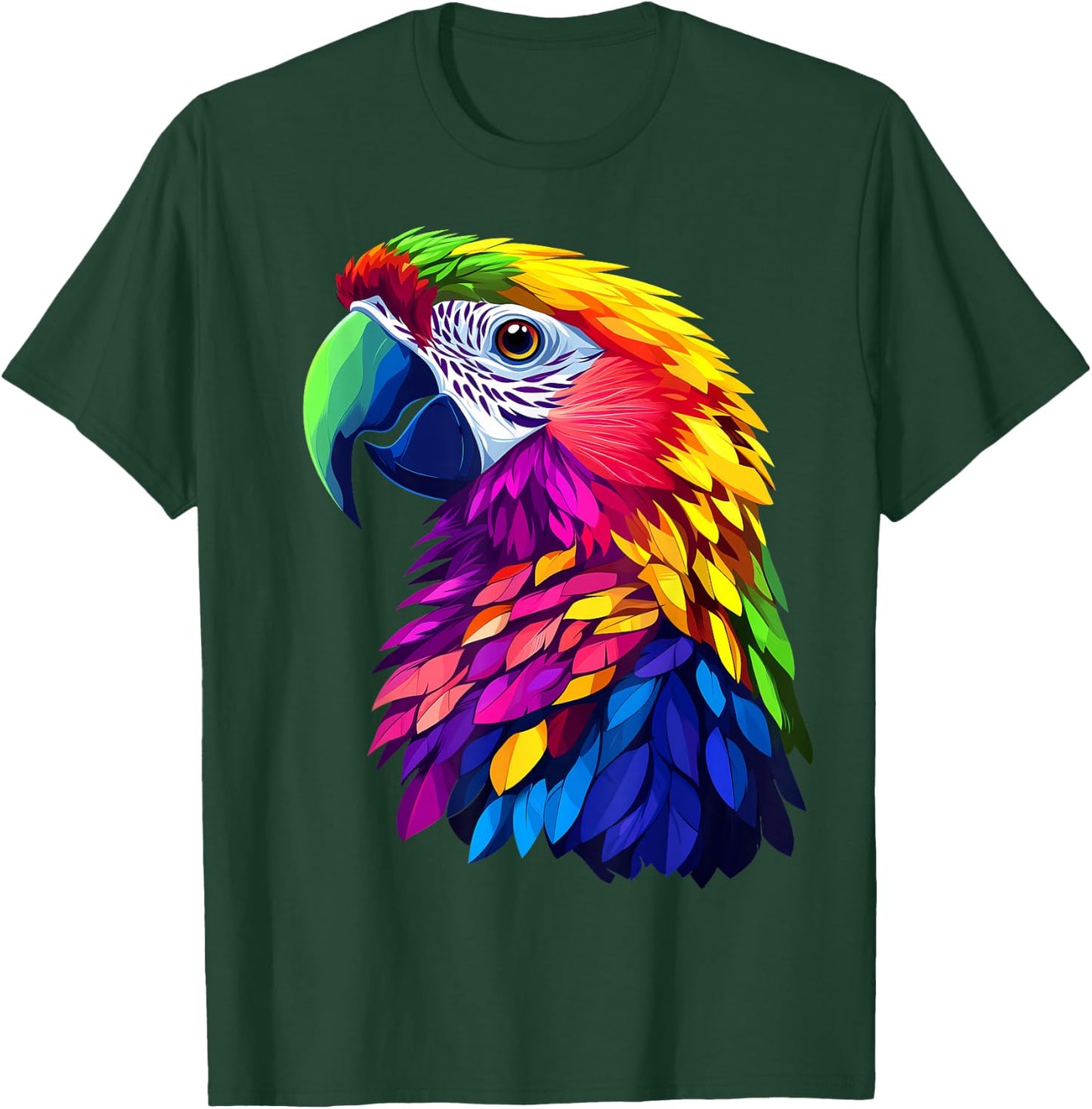 Colorful Macaw Vibrant Rainforest Birds Jungle Animals Black T-Shirt - T-Shirt | Forest