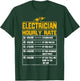 Electrician funny hourly rate Gift Electrician Dad T-Shirt - T-Shirt | Forest