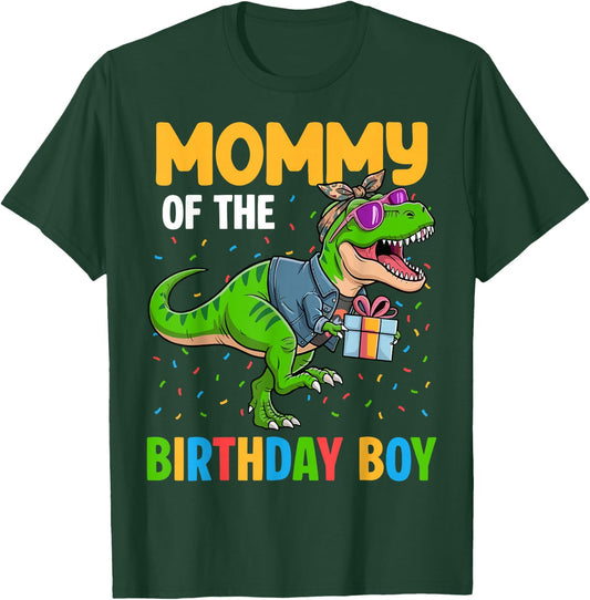 Mommy of The Birthday Party Outfit Dinosaur Squad Mom T-Shirt - T-Shirt | Forest