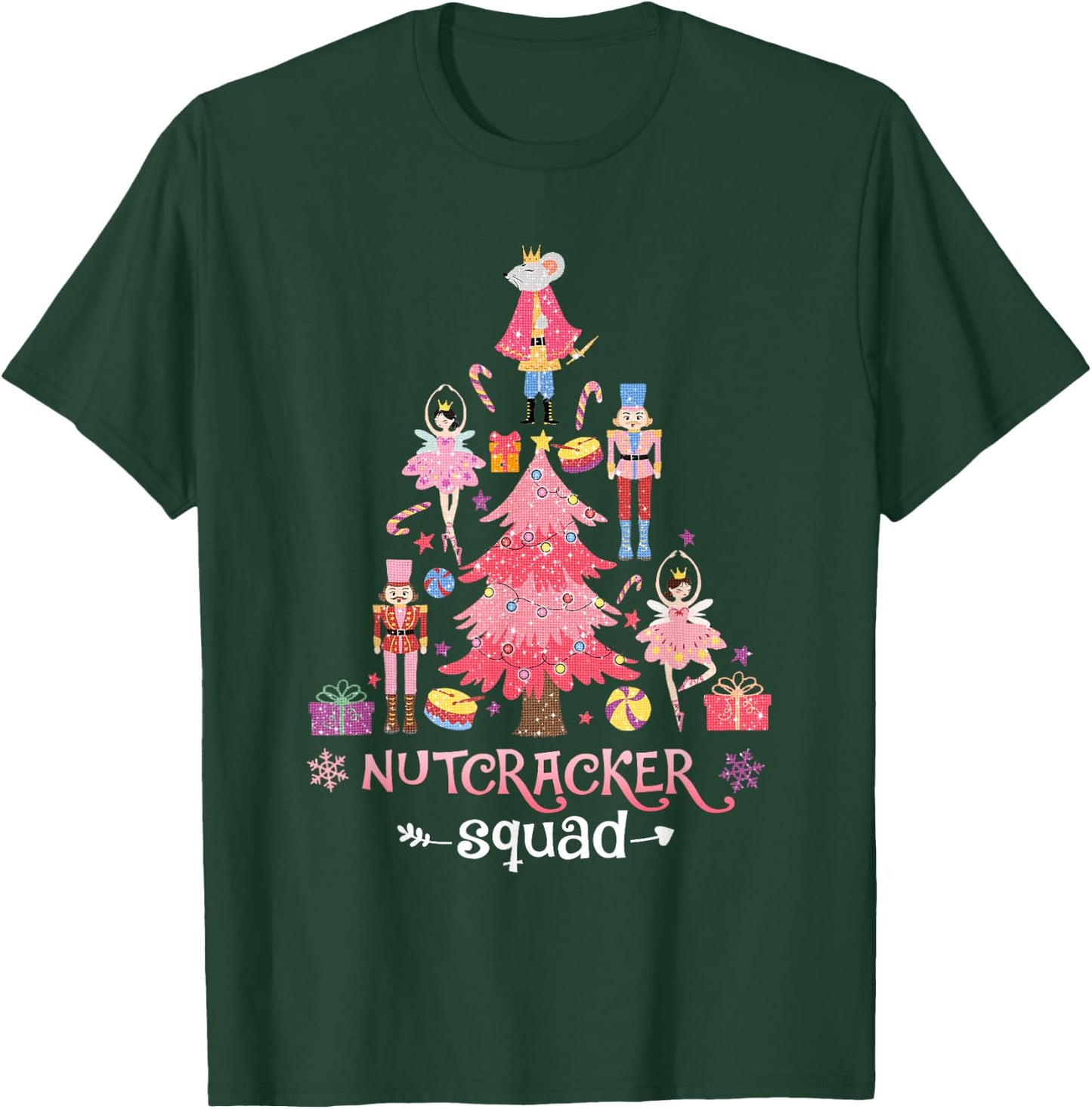 Christmas Nutcracker Squad Ballet Dance Women Kids Girls T-Shirt - T-Shirt | Forest