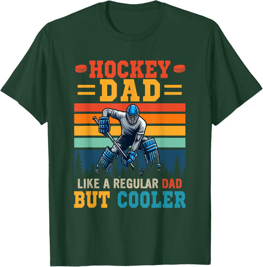 Hockey Dad Definition Cooler Vatertag Spieler Liebhaber T-Shirt - T-Shirt | Forest
