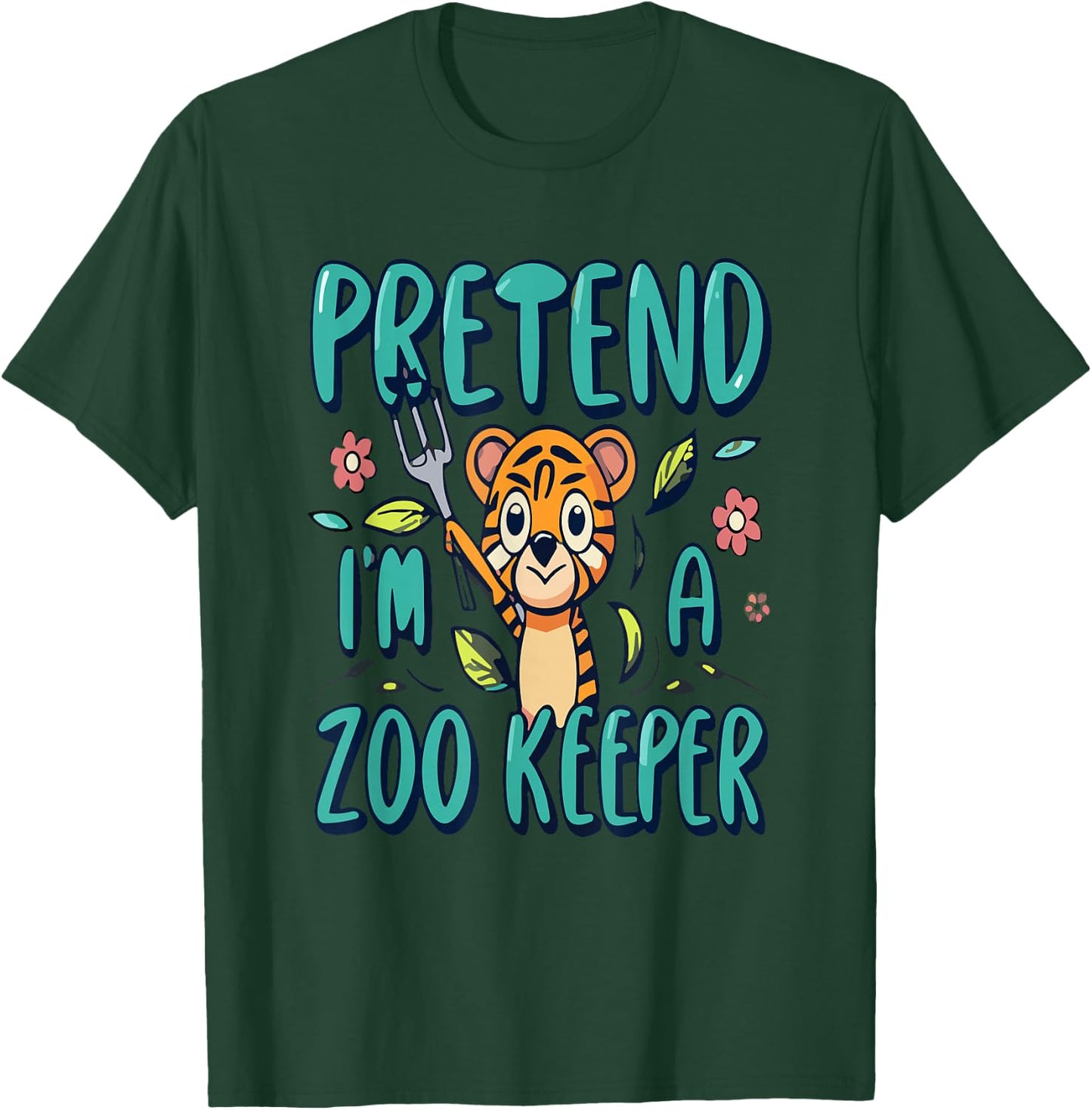 Pretend I'm A zoo keeper Funny Pretend Im a zoo keeper Kids T-Shirt - T-Shirt | Forest