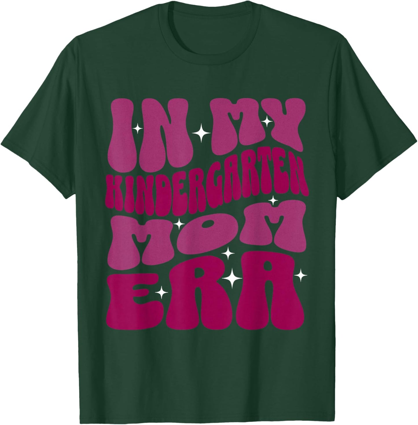 Groovy In My Kindergarten Mom Era Retro T-Shirt - T-Shirt | Forest