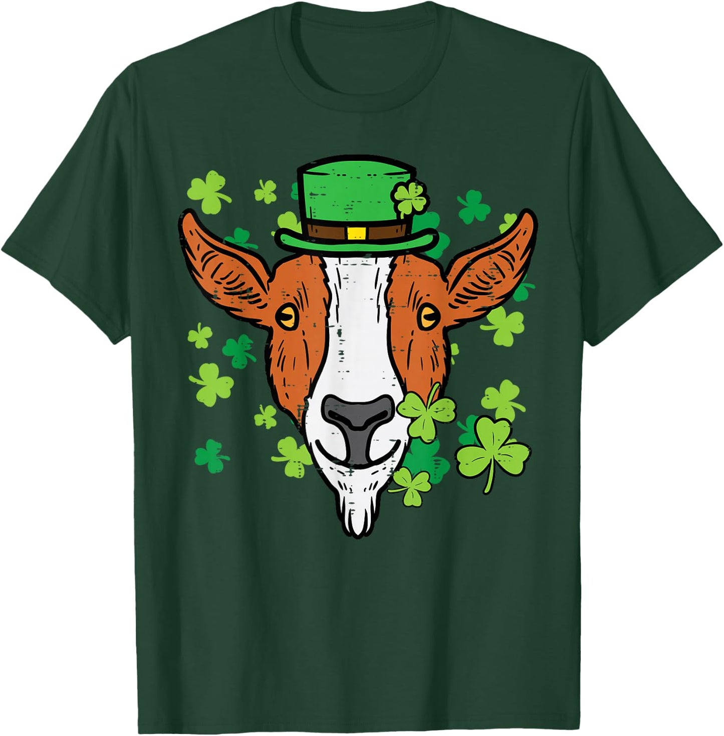 St Patricks Day Irish Goat Saint Paddys Farm Men Boys Kids T-Shirt - T-Shirt | Forest