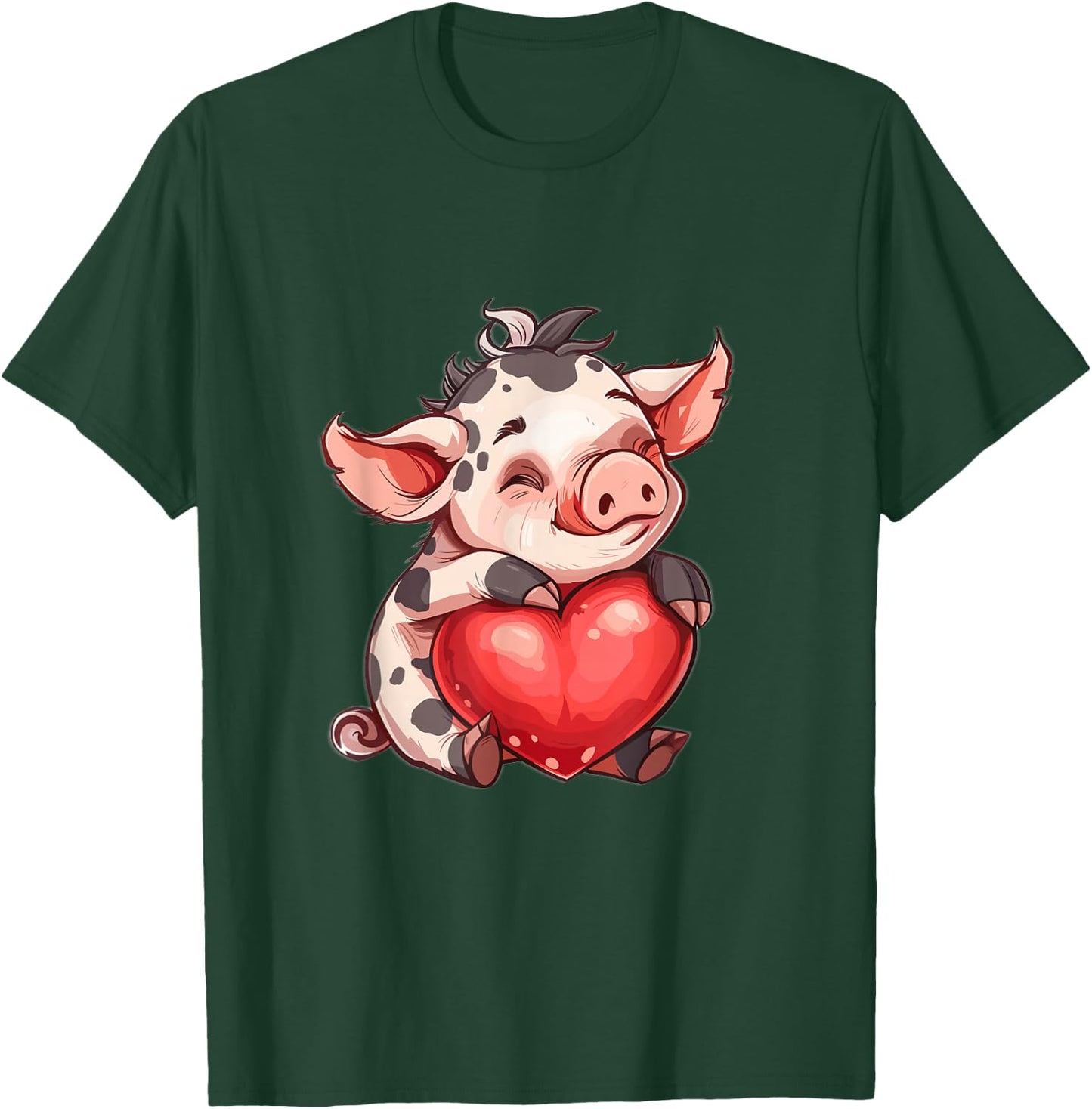 Kunekune Pig Owner Heart Kune Kune Girl Kune Kune Pig T-Shirt - T-Shirt | Forest