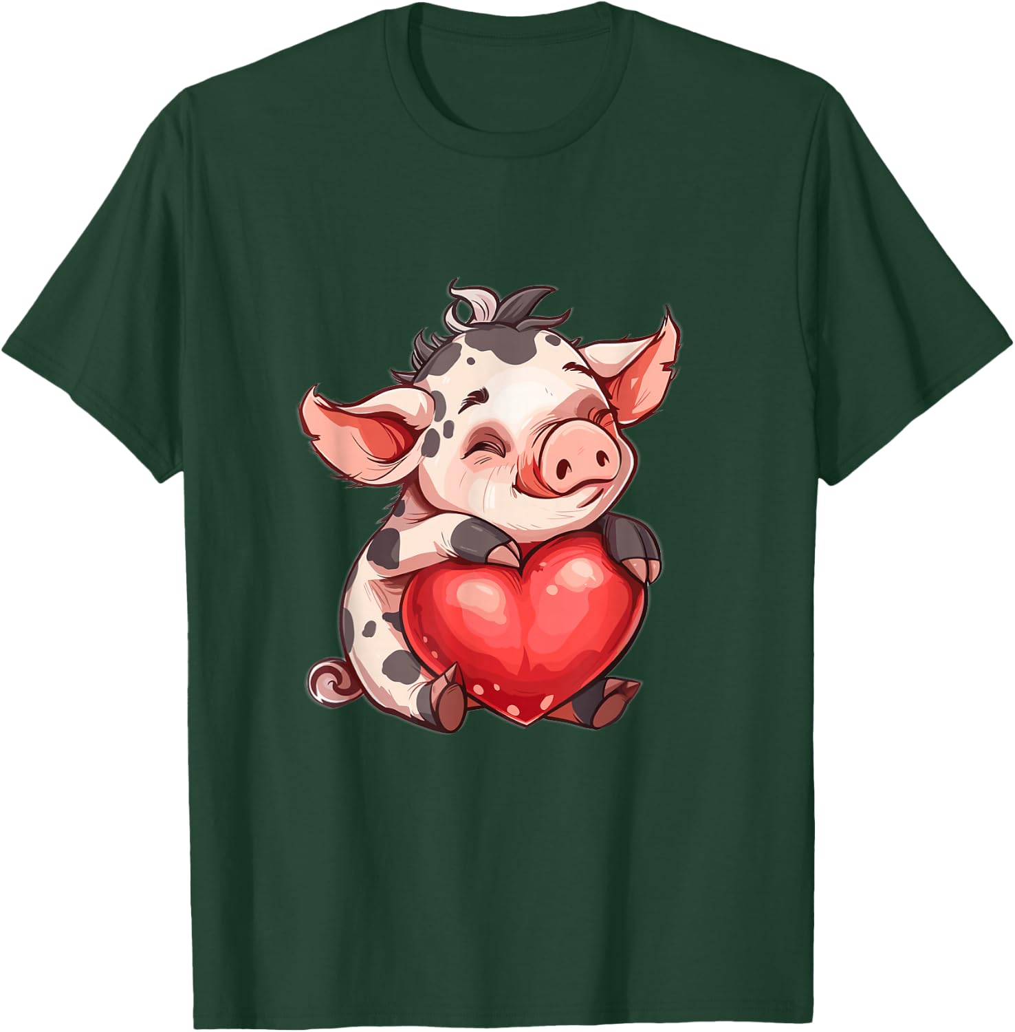 Kunekune Pig Owner Heart Kune Kune Girl Kune Kune Pig T-Shirt - T-Shirt | Forest