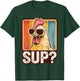 Sup? Chicken with Sunglasses Chicken Farmer T-Shirt - T-Shirt | Forest