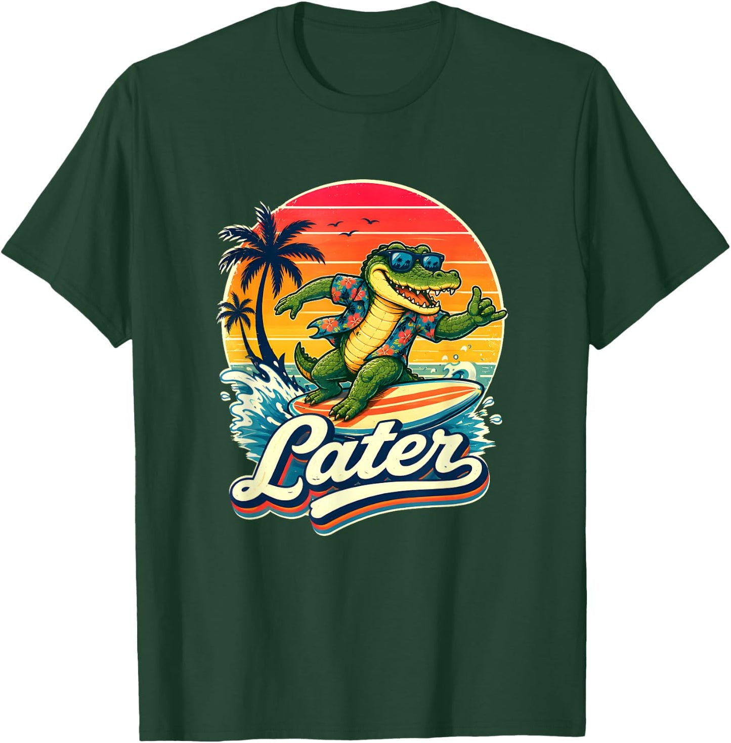 Later Gator Teacher Alligator Last Day of School T-Shirt - T-Shirt | Forest