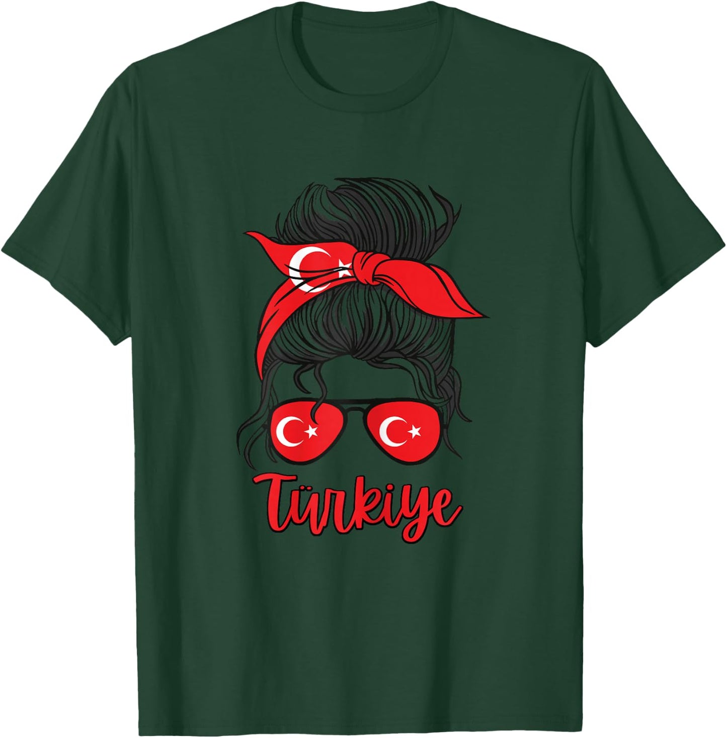 Turkiye Mädchen Türkei Mädchen Türkische kizi Frauen Türkische Flagge T-Shirt - T-Shirt | Forest