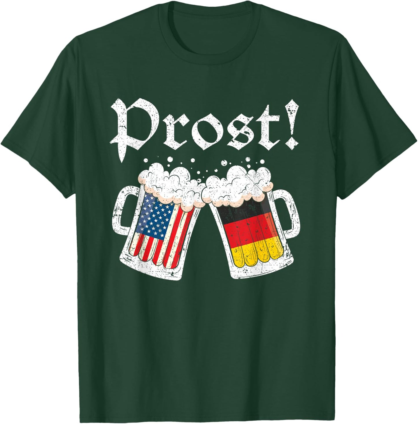Oktoberfest Shirt American German Flag Beer Cheers T-Shirt - T-Shirt | Forest
