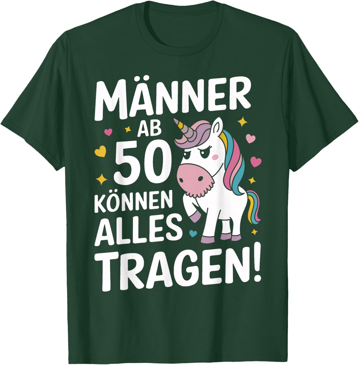 50th Birthday Man Woman 50 Years 1974 Decorative Funny Gift , black T-Shirt - T-Shirt | Forest