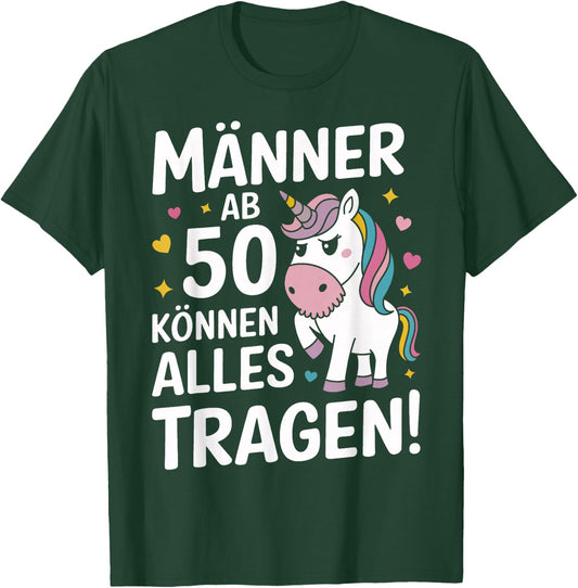50th Birthday Man Woman 50 Years 1974 Decorative Funny Gift , black T-Shirt - T-Shirt | Forest