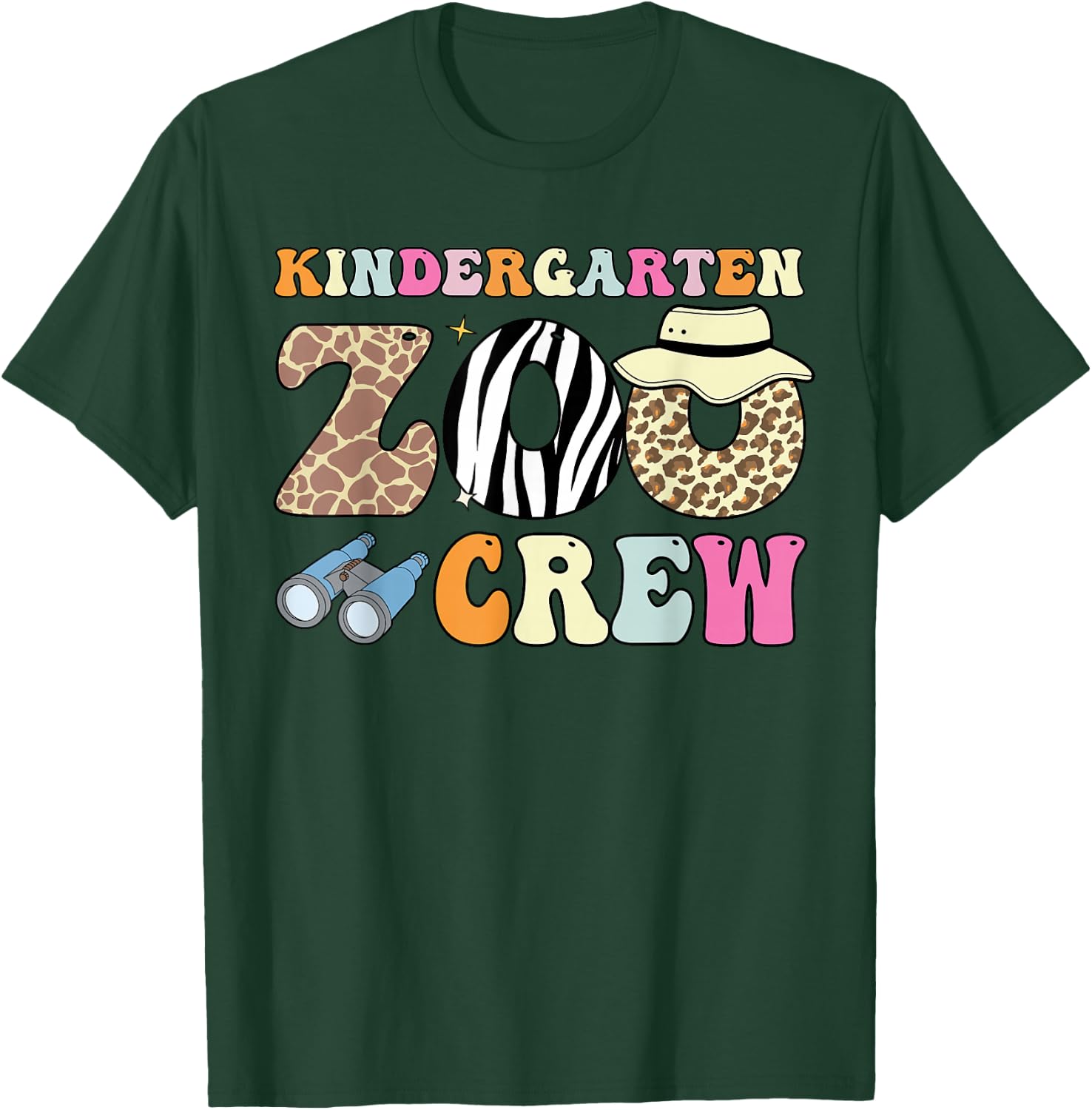 Field Zoo Trip Shirt For Teacher, Kindergarten Crew T-Shirt - T-Shirt | Forest