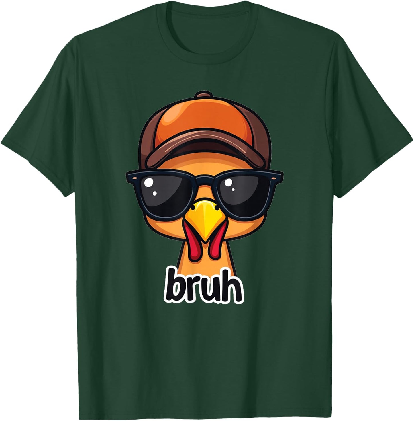 turkey face thanksgiving Bruh Boys Toddler youth man turkey T-Shirt - T-Shirt | Forest