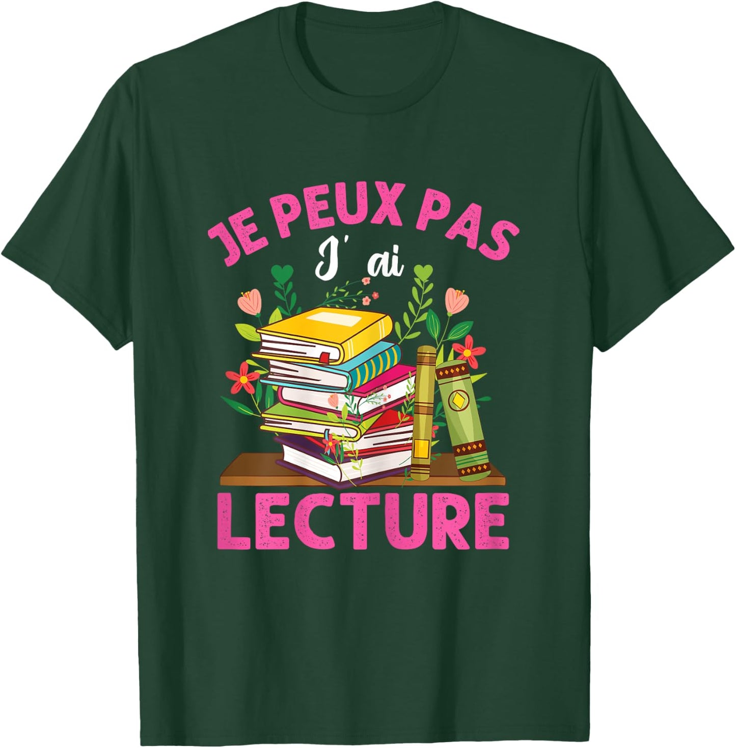 Je Peux Pas Je Ai Reading Gift Reader Books , Black, Female X-Small T-Shirt - T-Shirt | Forest