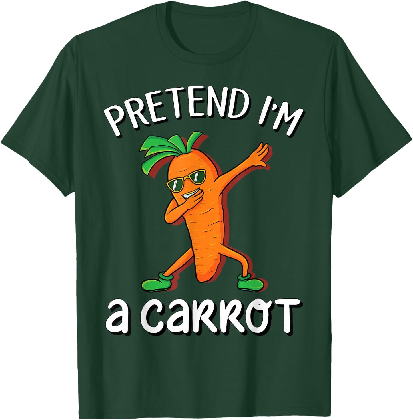 Pretend I'm A Carrot Vegan Halloween Costume Kids Gift T-Shirt - T-Shirt | Forest