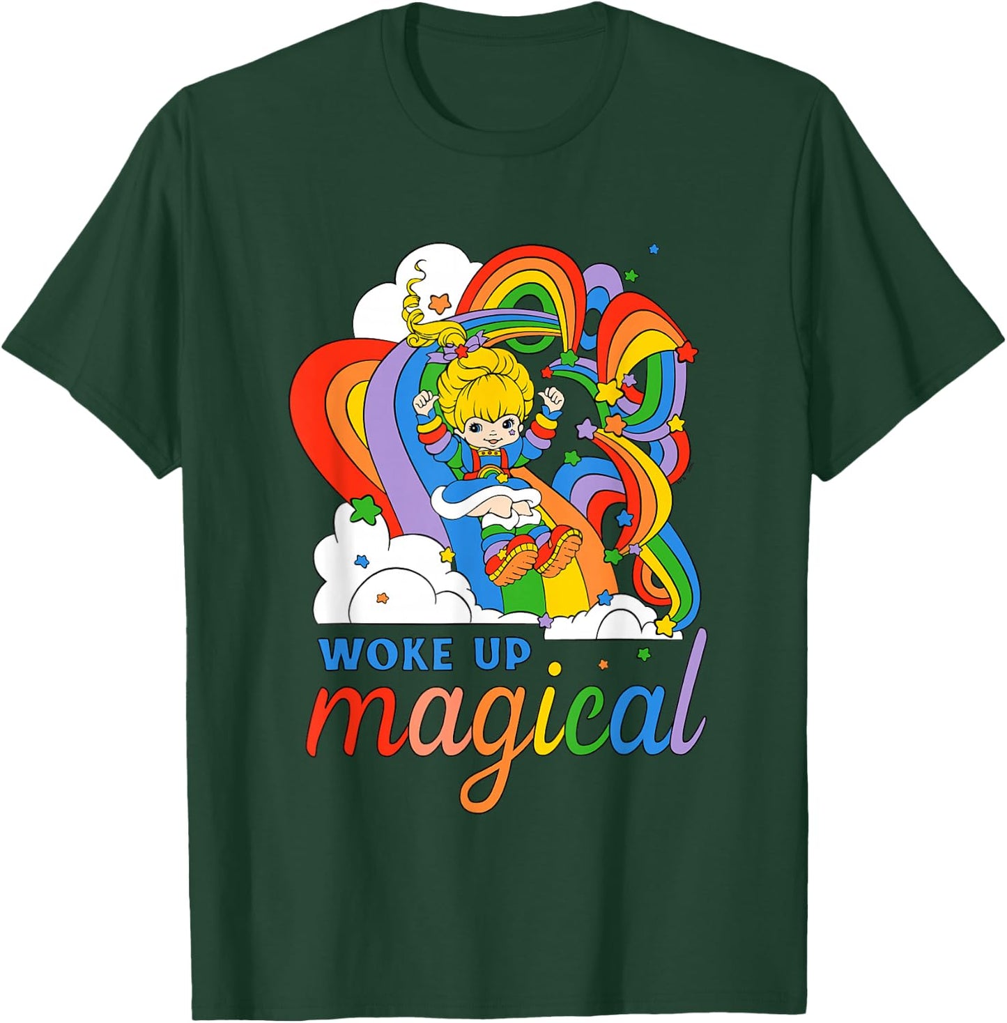 Rainbow Brite Woke Up Magical Vintage Rainbow Slide T-Shirt - T-Shirt | Forest