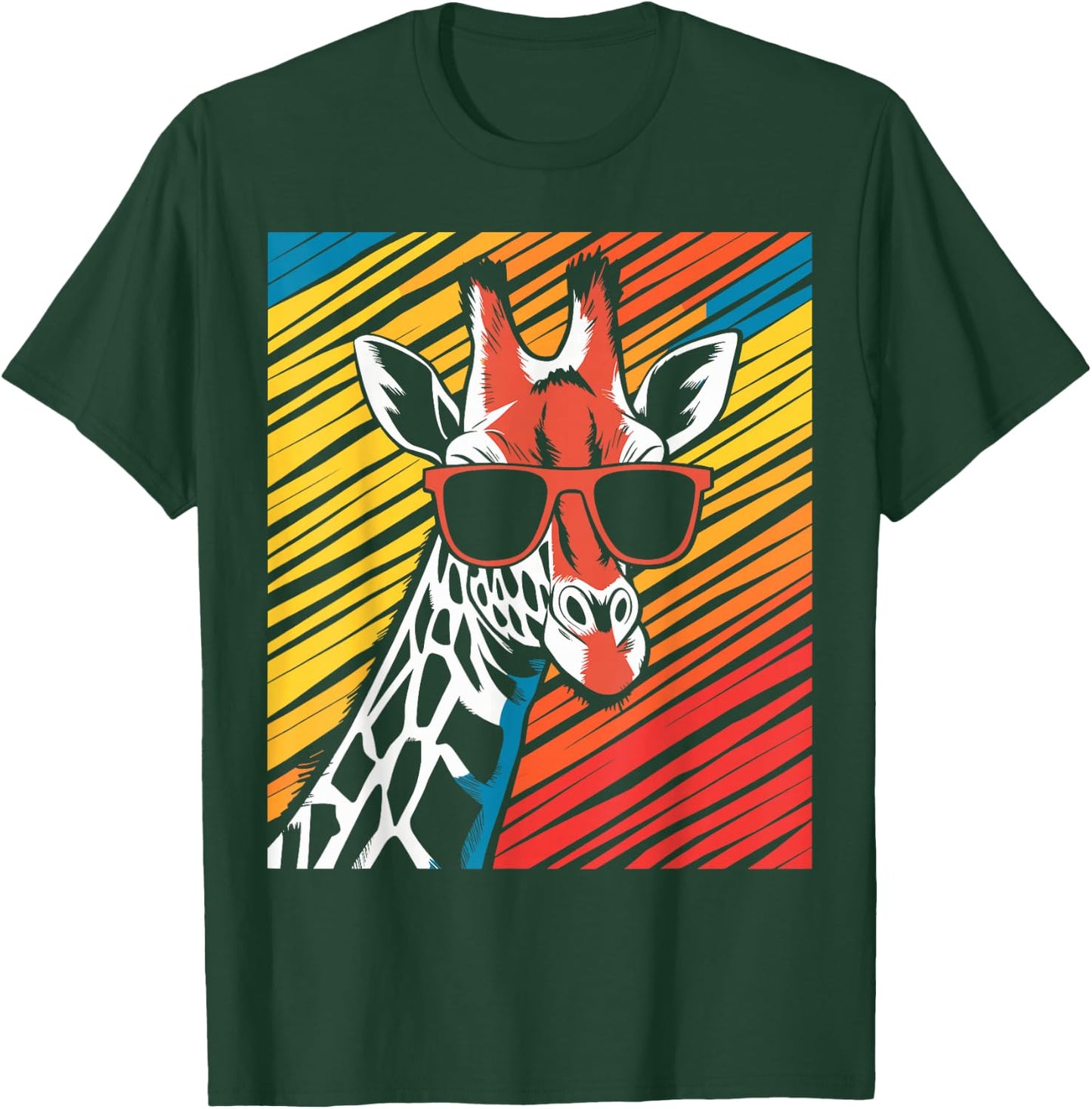 Giraffe Sunglasses Animal Giraffe T-Shirt - T-Shirt | Forest