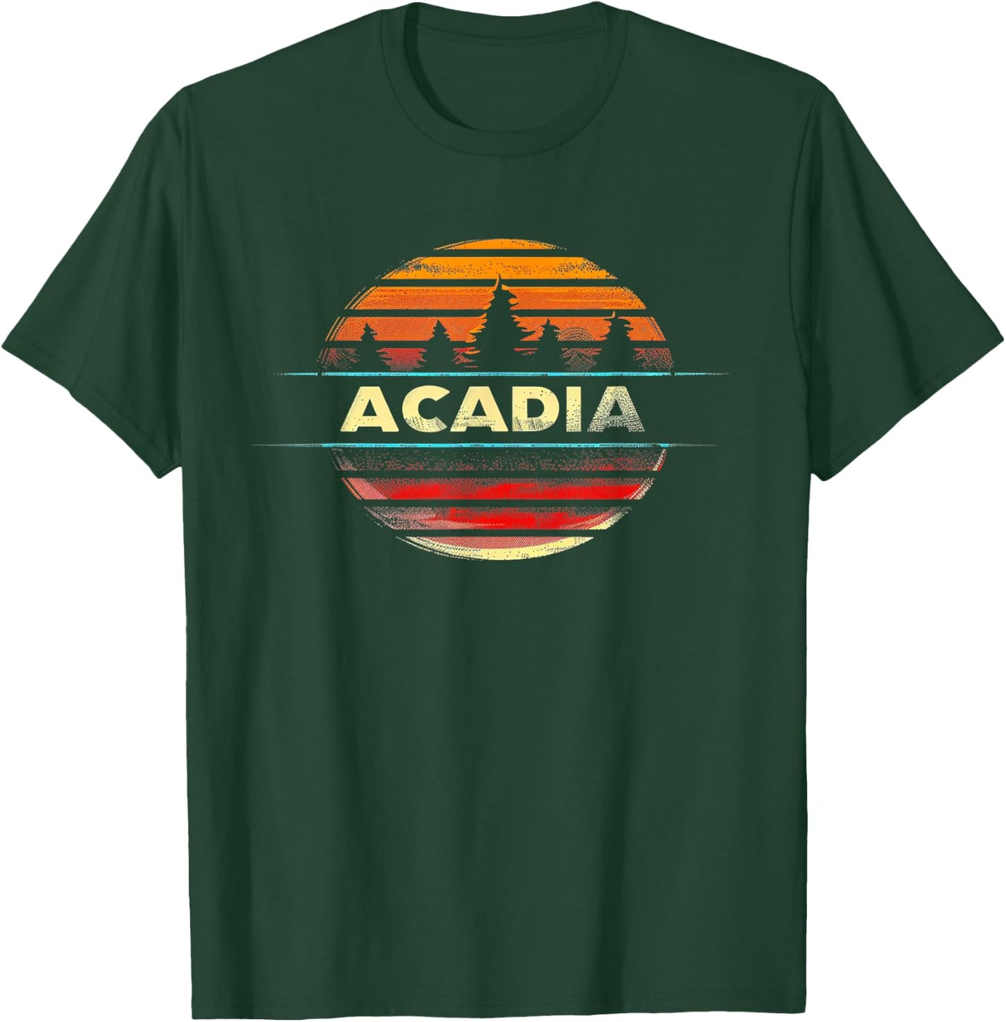 Acadia - US National Park Vintage Men Women Kids Retro T-Shirt - T-Shirt | Forest