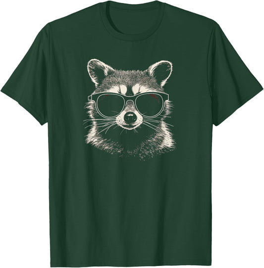 Funny Racoon cool Urban art street T-Shirt - T-Shirt | Forest