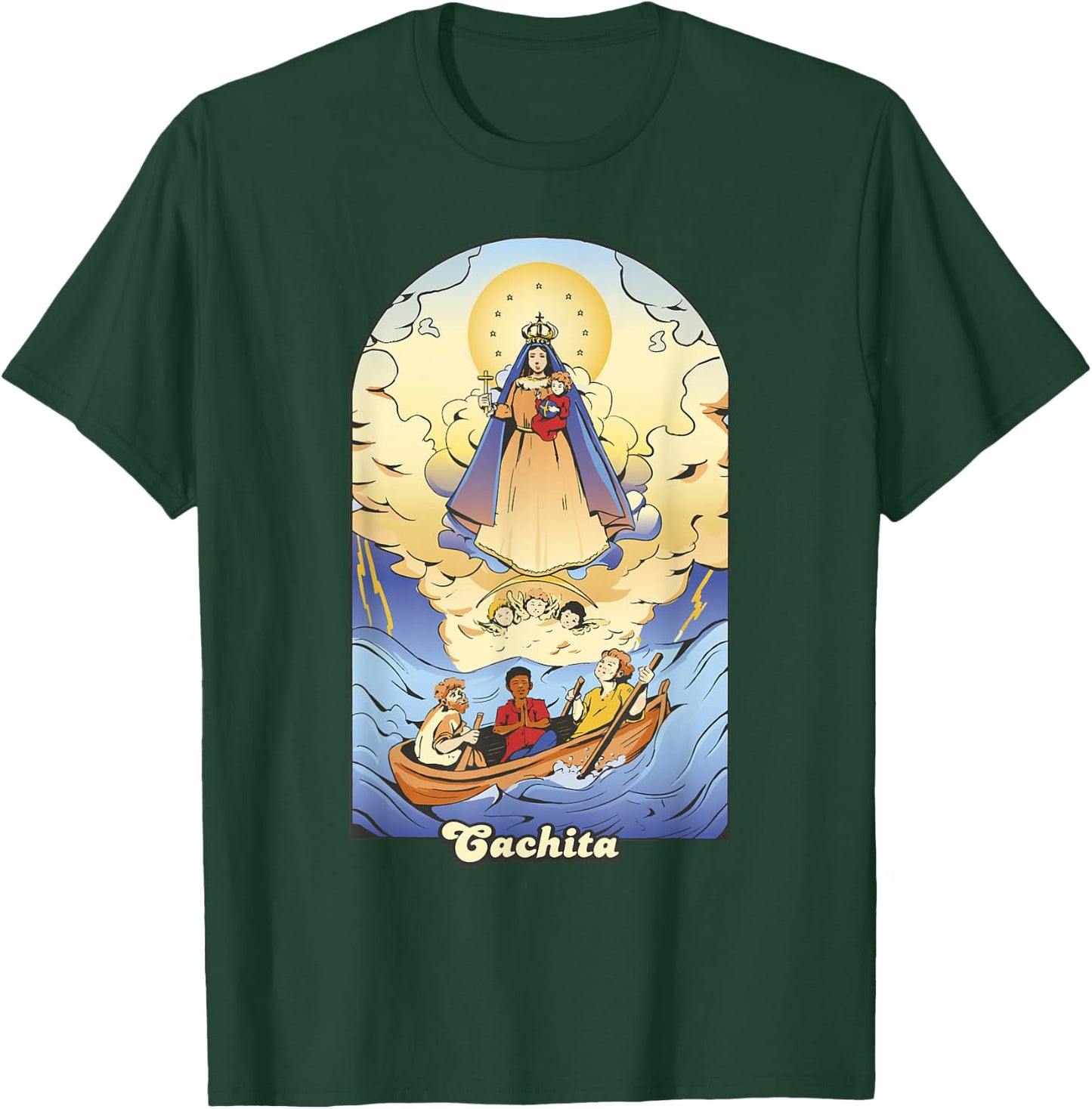 Viva Mi Cuba Libre by NLTS 'Cachita' Virgen de la Caridad del Cobre Patrona de Cuba T-Shirt - T-Shirt | Forest