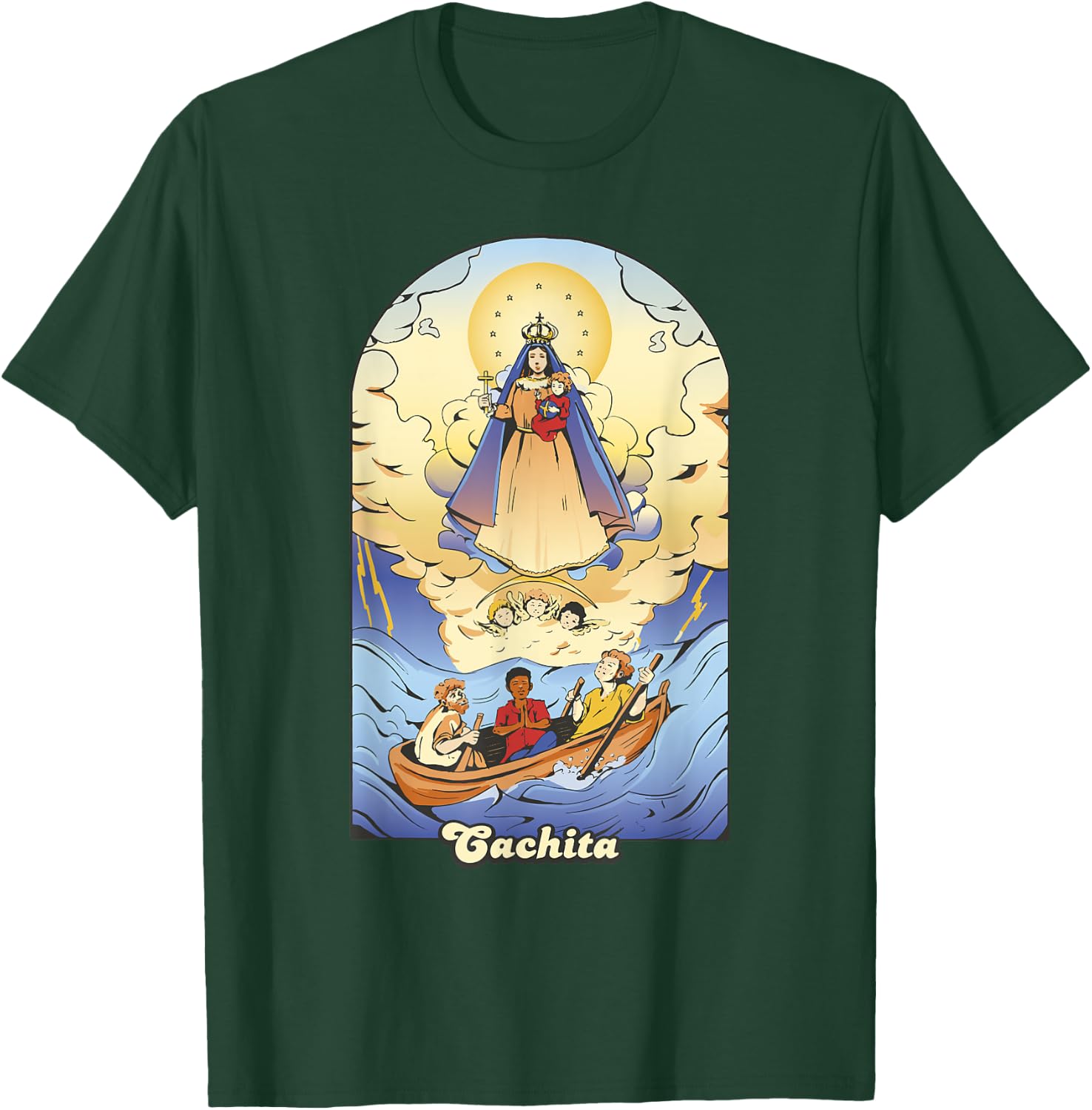 Viva Mi Cuba Libre by NLTS 'Cachita' Virgen de la Caridad del Cobre Patrona de Cuba T-Shirt - T-Shirt | Forest
