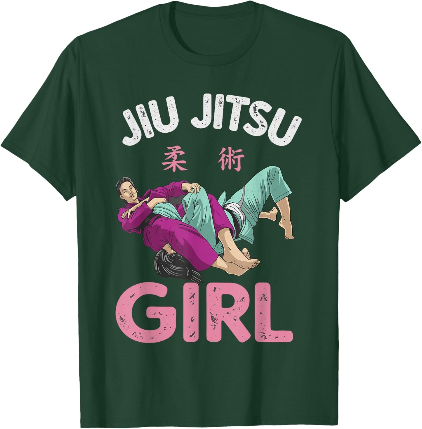 Brazilian Jiu Jitsu Shirt, Funny BJJ Roll Like a Girl T-Shirt - T-Shirt | Forest