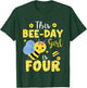 This Bee-Day Girl Is Four 4 Years Old 4th Birthday Kids T-Shirt - T-Shirt | Forest