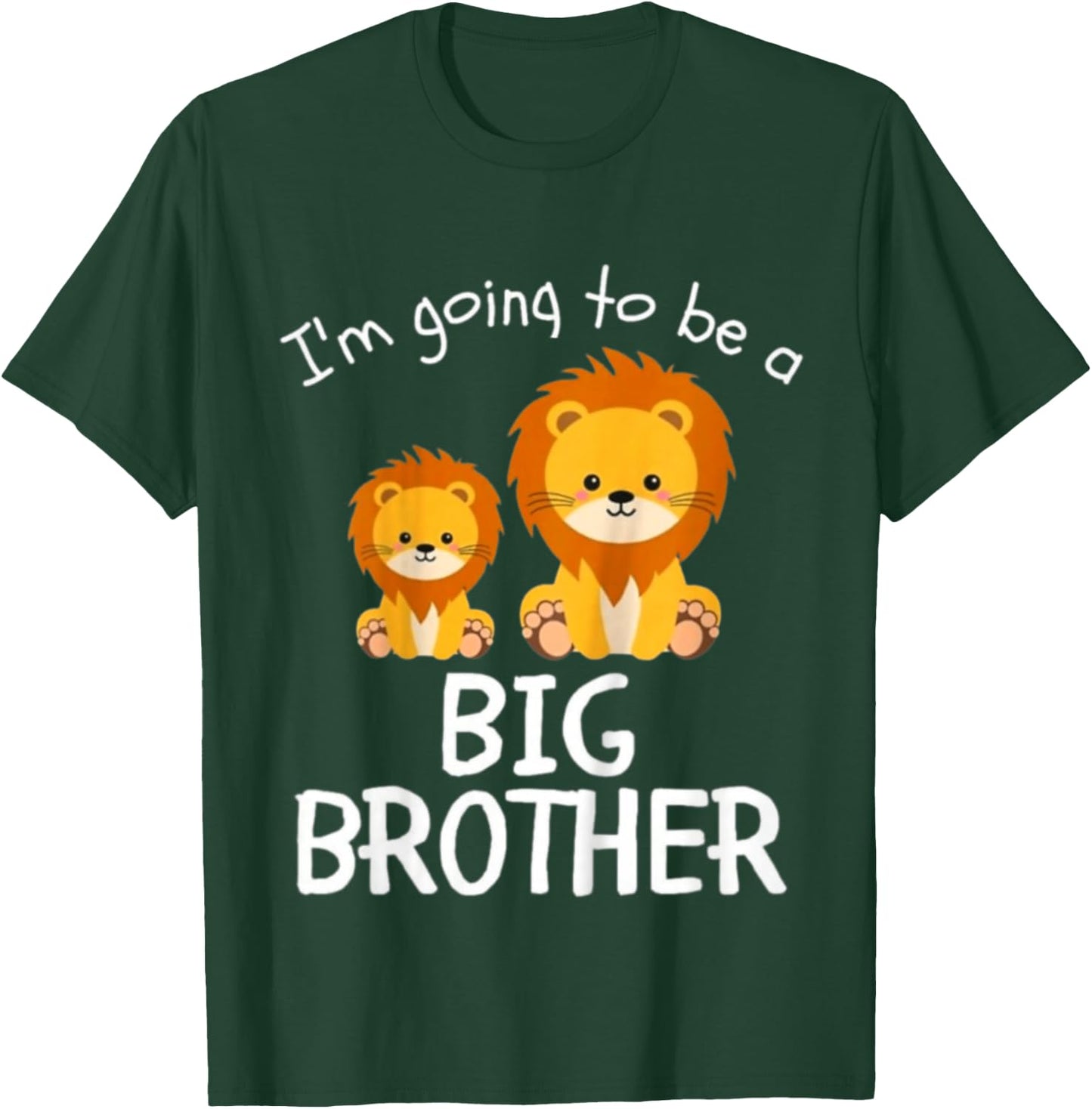 Child Promoted Big Brother 2025 Lion Toddler , Black, 2 T-Shirt - T-Shirt | Forest