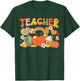 Teacher Fall Autumn Pumpkin Thanksgiving Thankful Teacher Men Women Kids T-Shirt - T-Shirt | Forest