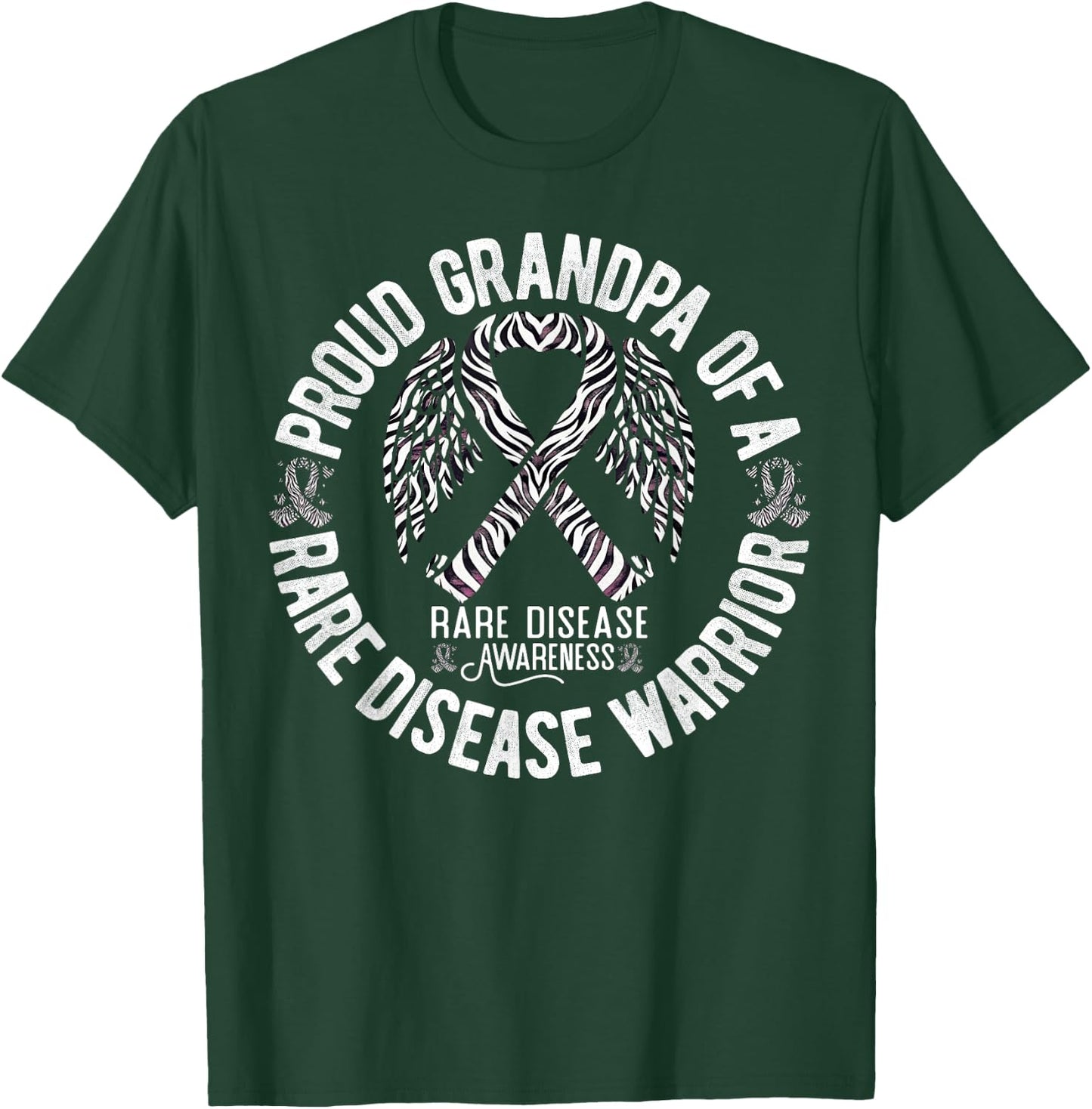 Proud Grandpa Of A Rare Disease Warrior Rare Disease T-Shirt - T-Shirt | Forest
