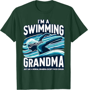 Swimming Grandma Swim Swimmer Grandmother T-Shirt - T-Shirt | Forest