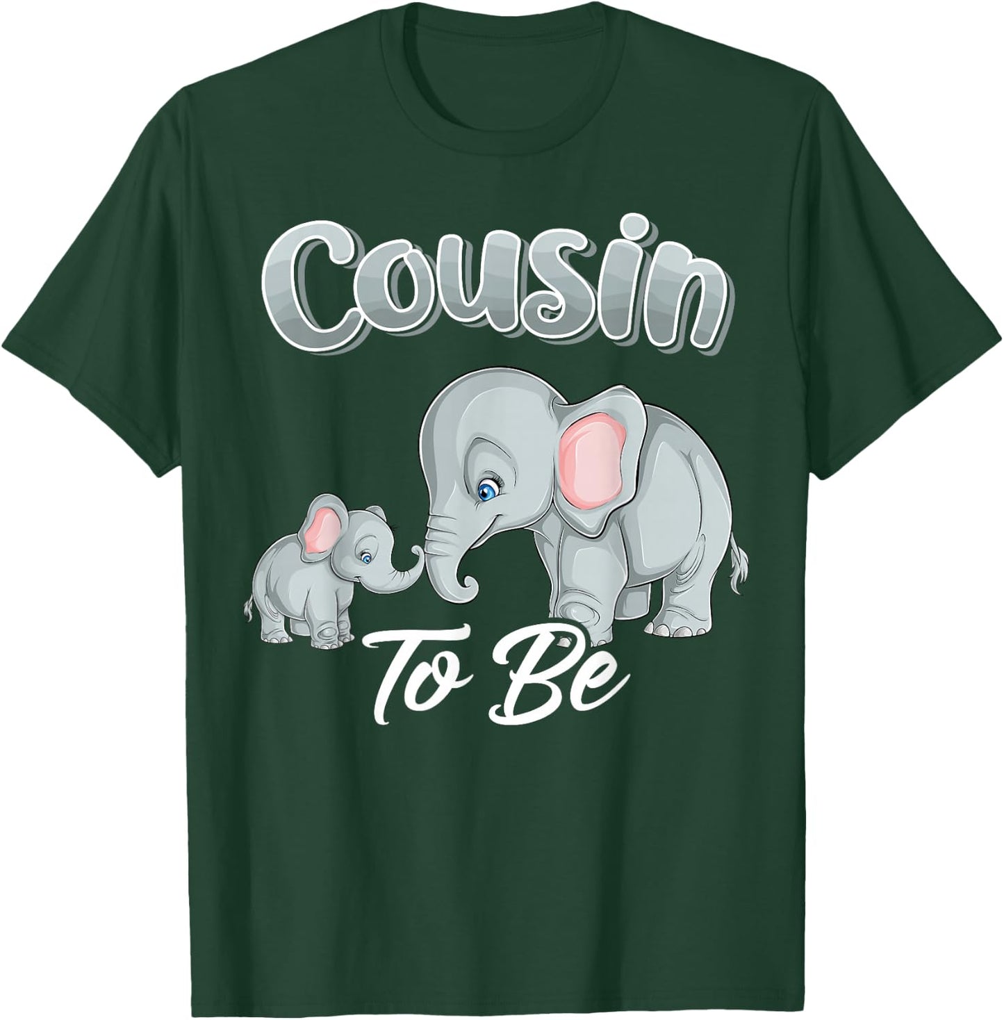 Soon Cousin to Be Elephants for Baby Shower Gender Reveal T-Shirt - T-Shirt | Forest