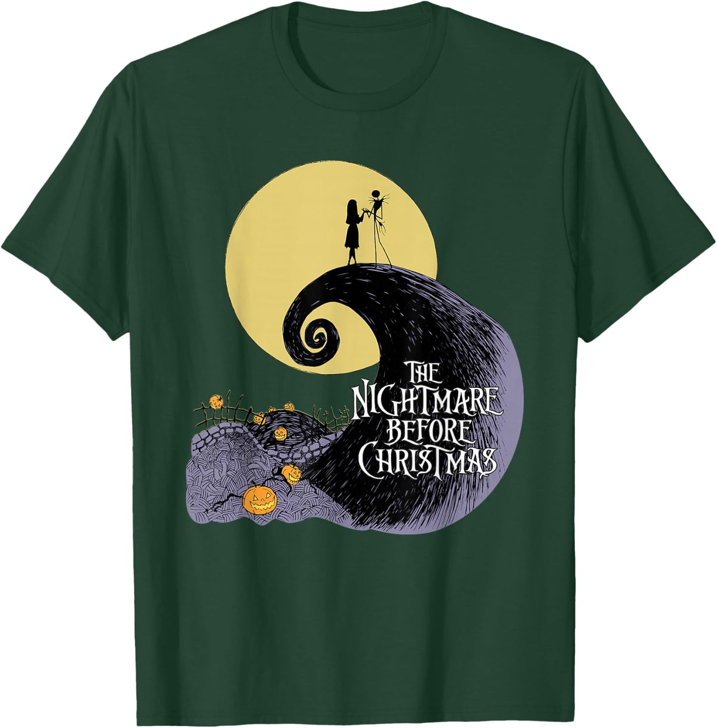 Disney The Nightmare Before Christmas Moon Silhouette T-Shirt - T-Shirt | Forest