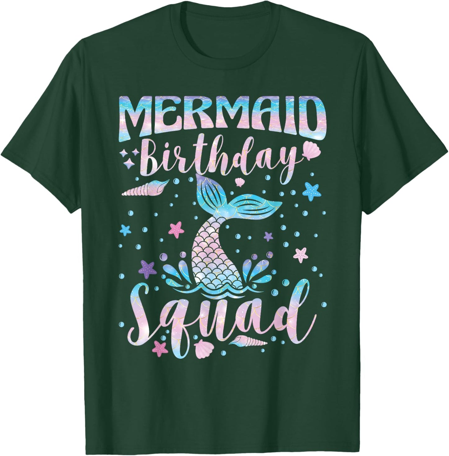 Mermaid Birthday Squad T-Shirt - T-Shirt | Forest