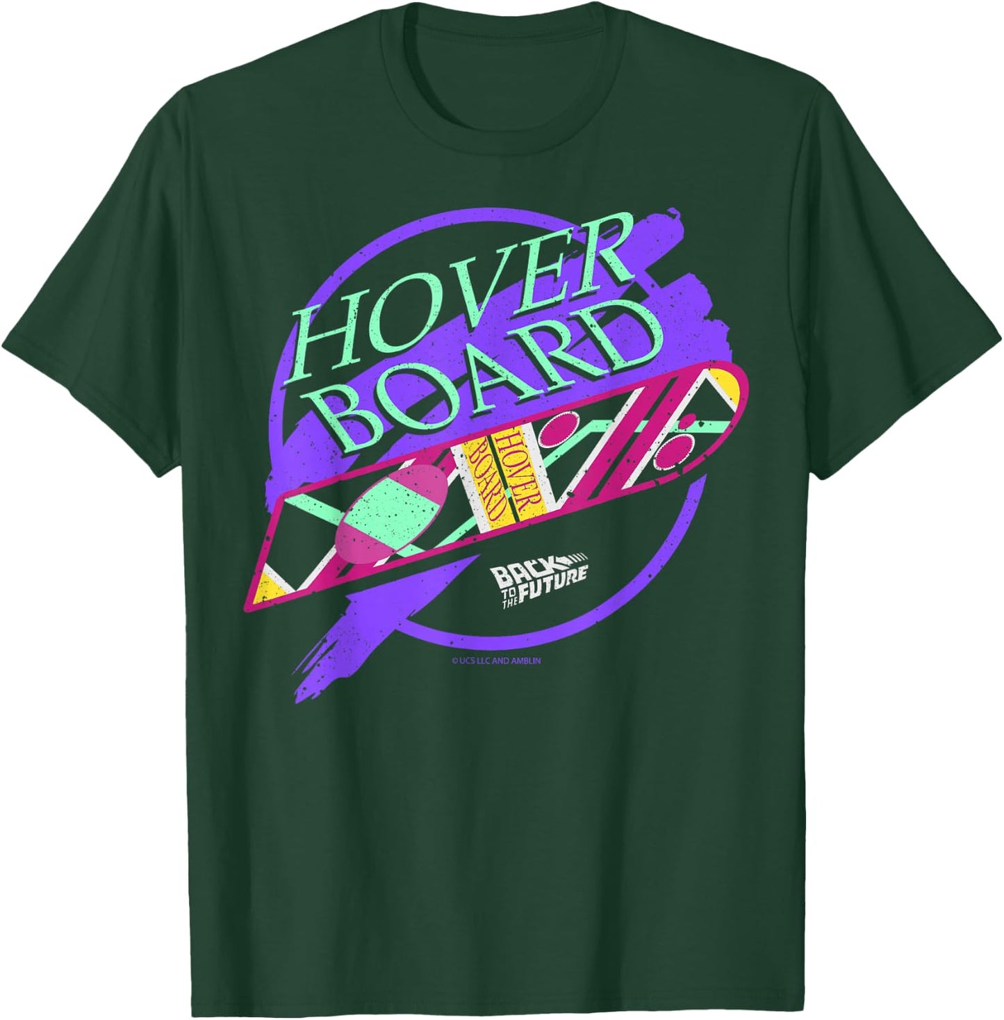 Back to The Future 35th Anniversary Hover Board T-Shirt - T-Shirt | Forest