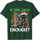 Is This Jolly Enough Funny Black Cat Christmas Tree Lights T-Shirt - T-Shirt | Forest