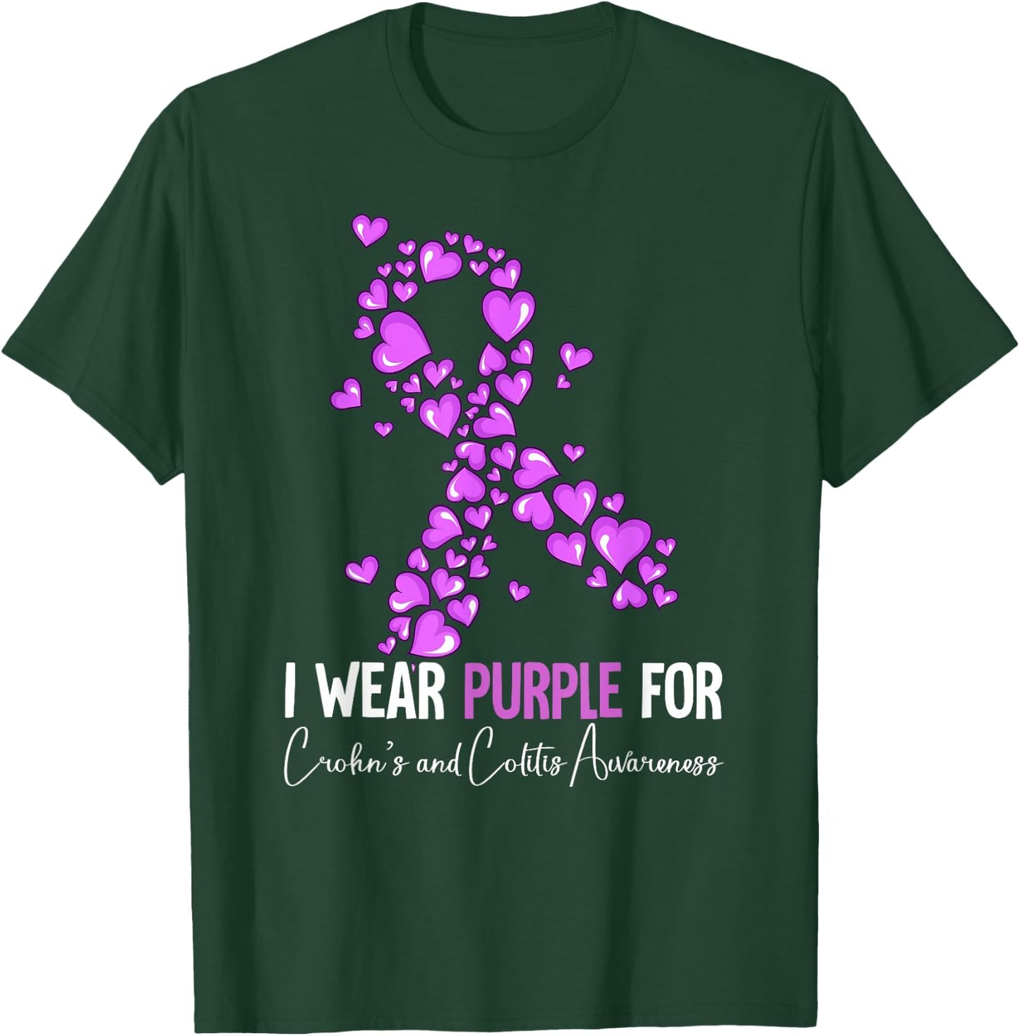 Crohn's And Colitis Awareness T-Shirt - T-Shirt | Forest