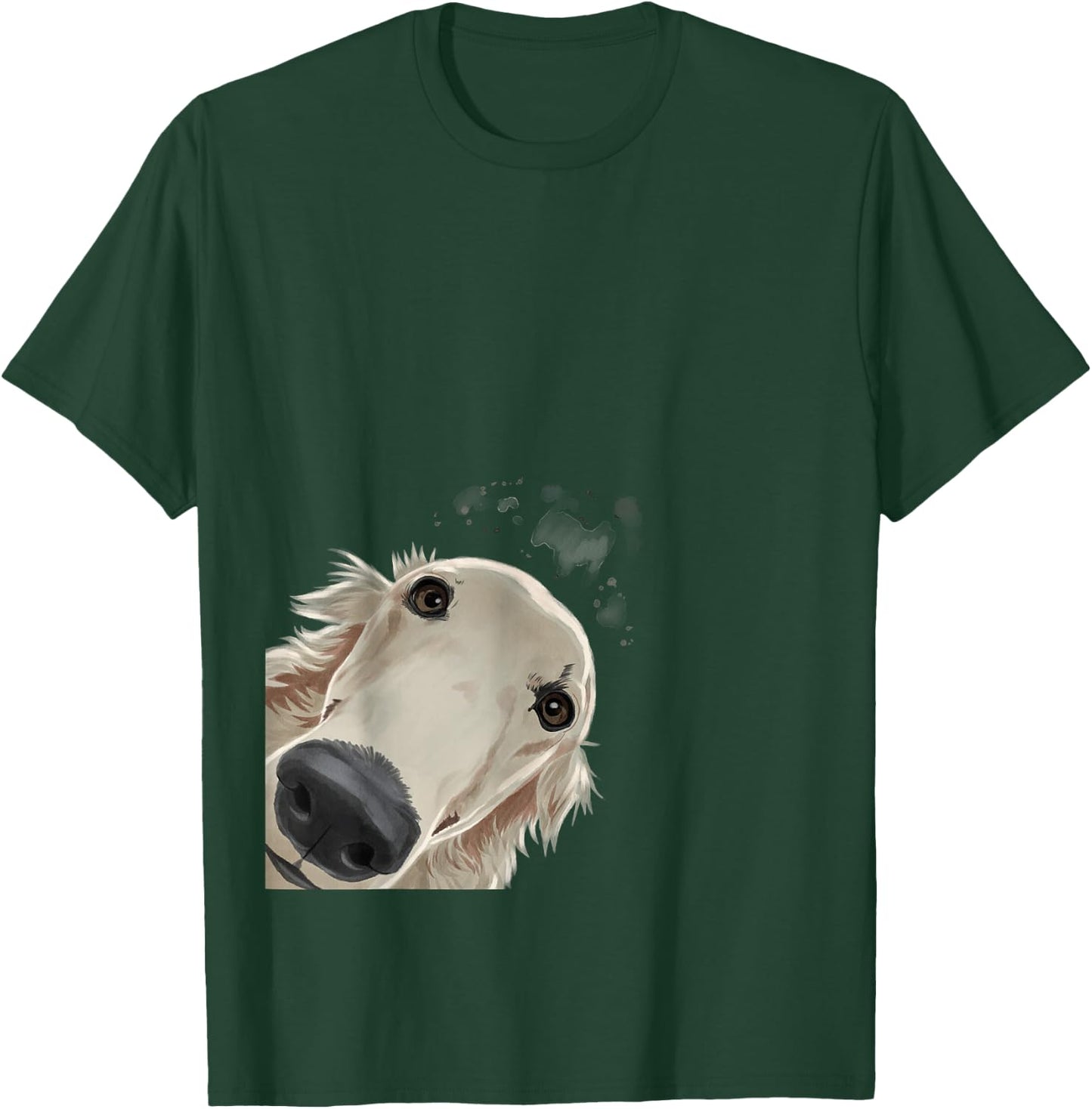Curious Dog Barsoi T-Shirt - T-Shirt | Forest