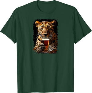 Leopard Beer , black T-Shirt - T-Shirt | Forest