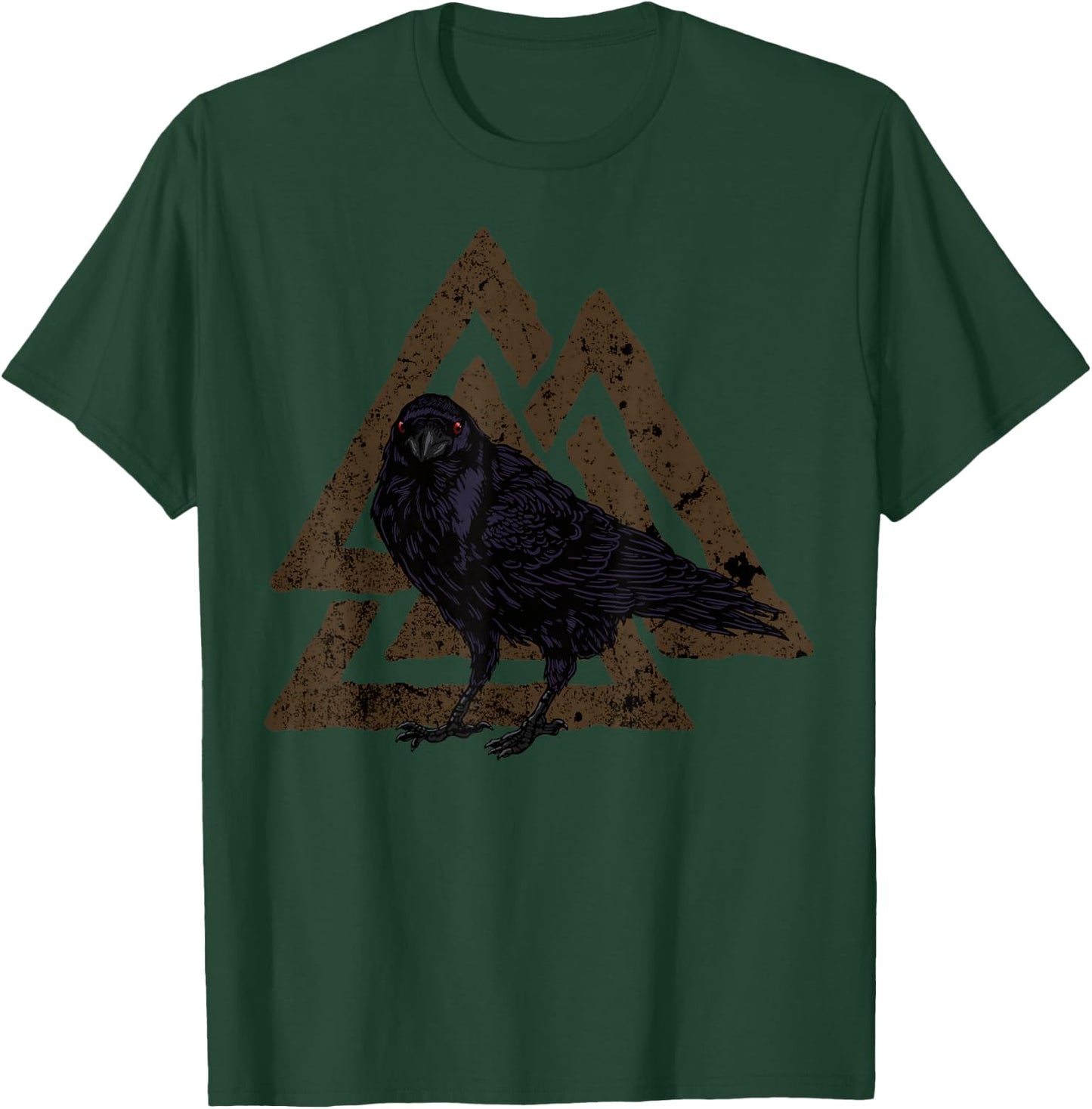 Crows Valknut Viking Ravens Nordic T-Shirt - T-Shirt | Forest